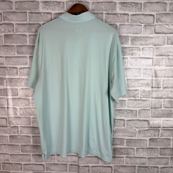 Under Armour x La Paloma GC Mint Green Loose Fit Golf Polo Mens 2XL Stretch - Picture 5 of 8